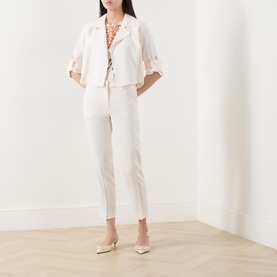 Cropped Straight Leg Trousers