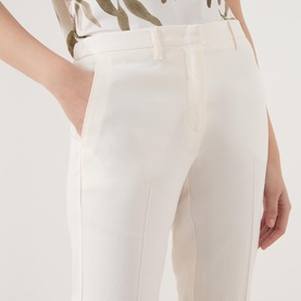Cropped Straight Leg Trousers