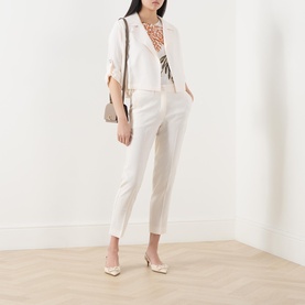 Cropped Straight Leg Trousers
