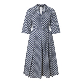 Unigeno Geometric Print Shirt Dress