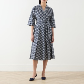 Unigeno Geometric Print Shirt Dress