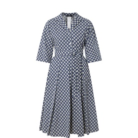 Unigeno Geometric Print Shirt Dress