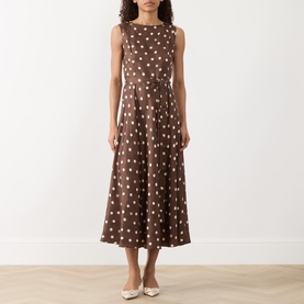 Martina Silk Polka Dot Dress