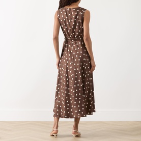 Martina Silk Polka Dot Dress