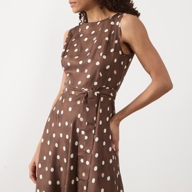 Martina Silk Polka Dot Dress