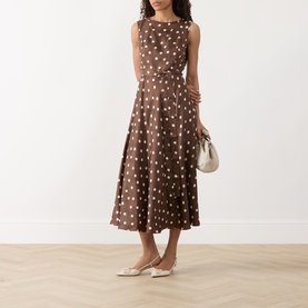 Martina Silk Polka Dot Dress