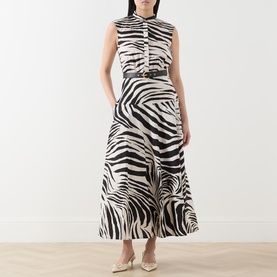 West Zebra Belted Dress