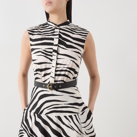 West Zebra Belted Dress
