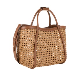 Marine Small Raffia Tote Bag