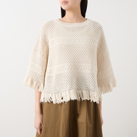 Palato Fringe Crochet Sweater