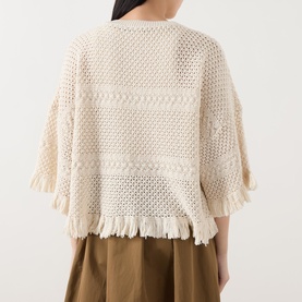 Palato Fringe Crochet Sweater