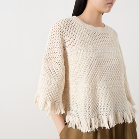 Palato Fringe Crochet Sweater