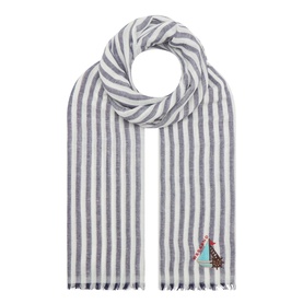 Nautical Striped Woven Scarf