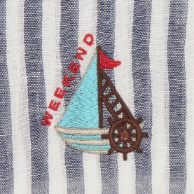 Nautical Striped Woven Scarf