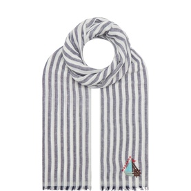 Nautical Striped Woven Scarf