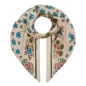 Floral Silk Square Scarf