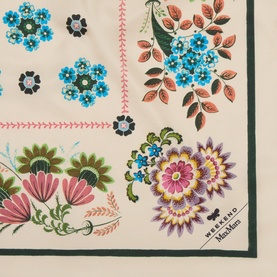 Floral Silk Square Scarf