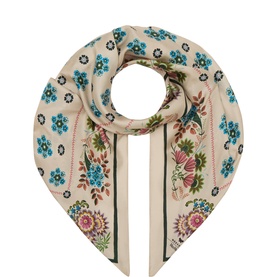 Floral Silk Square Scarf