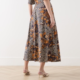 Uomo Printed Pleated Skirt