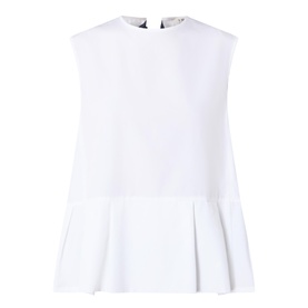 Brava Contrast Tie Peplum Blouse