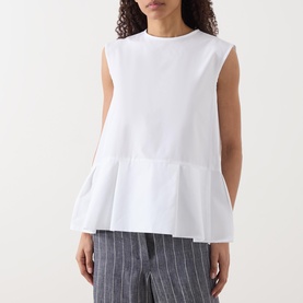 Brava Contrast Tie Peplum Blouse