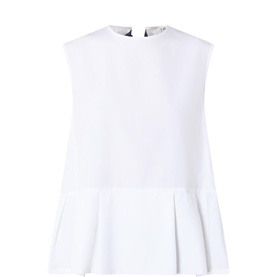Brava Contrast Tie Peplum Blouse