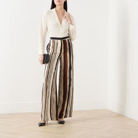 Pagano Stripe Straight Leg Trousers