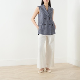 Ballo Pinstripe Double-Breasted Waistcoat