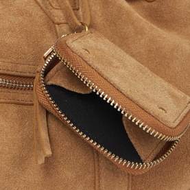 Logo Suede Tote Bag