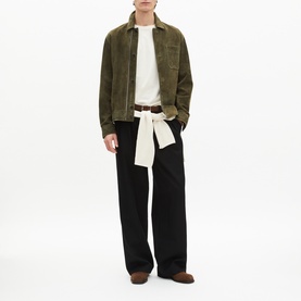 Offset Zip Suede Jacket