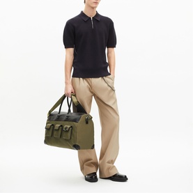 Canvas Leather Trim Weekend Bag