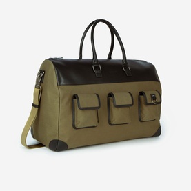 Canvas Leather Trim Weekend Bag
