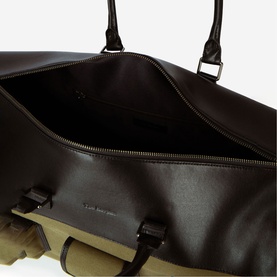 Canvas Leather Trim Weekend Bag