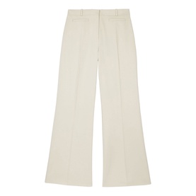 Straight Cut Flared Leg Trousers