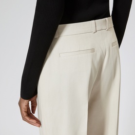 Straight Cut Flared Leg Trousers