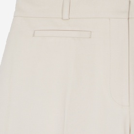 Straight Cut Flared Leg Trousers