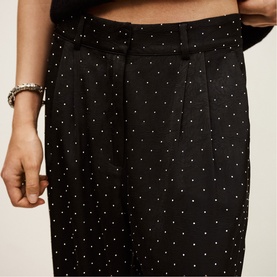 Deloy Embellished Pleated Trousers