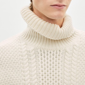 Cable Knit Turtleneck Sweater