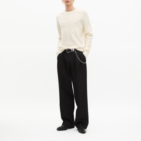 Logo Plaque Brushed Sweater