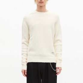 Logo Plaque Brushed Sweater