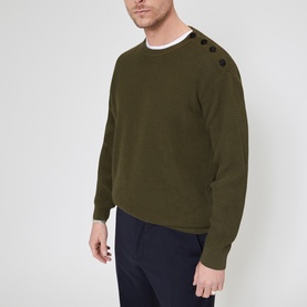 Buttoned Shoulder Sweater