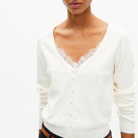 Trompe L'Oeil Lace Sweater