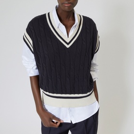 Cable Knit Sweater Vest