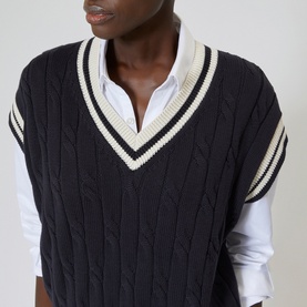 Cable Knit Sweater Vest