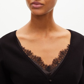 Trompe L'Oeil Lace Sweater