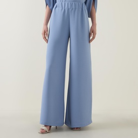 Evy Wide Leg Crepe Trousers