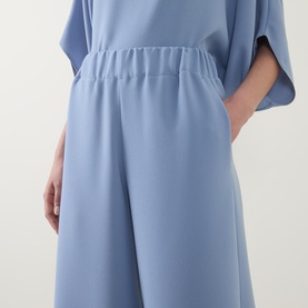 Evy Wide Leg Crepe Trousers