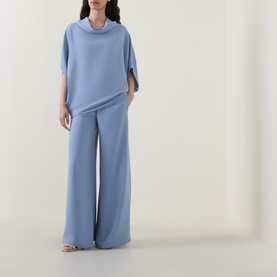 Evy Wide Leg Crepe Trousers