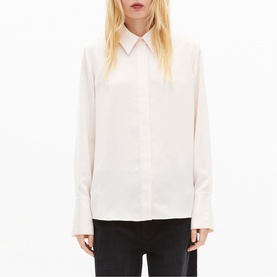 Flared Cuff Satin Shirt