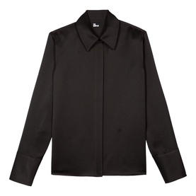 Flared Cuff Satin Shirt